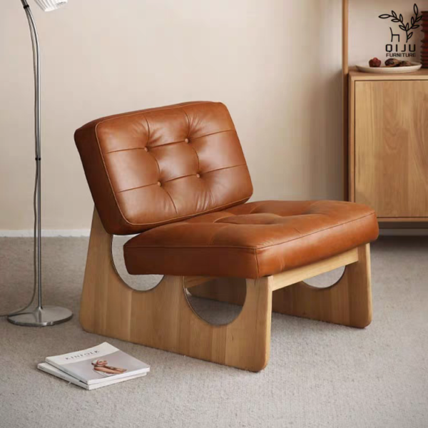 Solid Wood Handcrafted Luxury Leather Modern Tufted Modular Durable Lounge Chair Set Ergonomic Seating Recliner Living Room