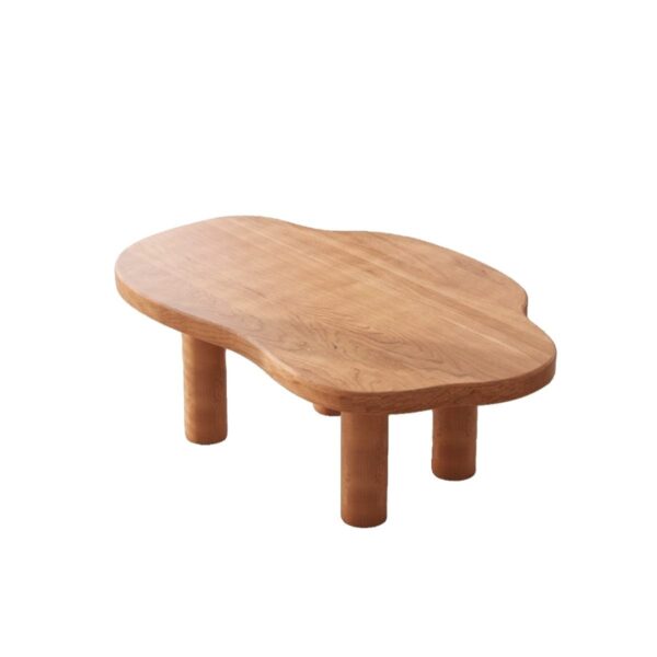 Modern Cloud-Shaped Solid Wood Coffee Table Sturdy for Living Room Hotel Cafe